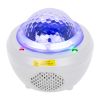 GloboStar® 79604 Λευκό Επιτραπέζιο Διακοσμητικό Φωτιστικό Ειδικών Εφε NIGHT SKY GALAXY 3D LED 10W DC 5V 2200mAh Επαναφορτιζόμενο με Bluetooth Speaker - Sound Activated - Καλώδιο Τροφοδοσίας USB και Ασύρματο Χειριστήριο RF 2.4Ghz Πολύχρωμo RGB Dimmable