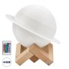 ΠΡΟΣΦΟΡΑ GloboStar® CRONUS 79608 Μοντέρνο Επιτραπέζιο Φωτιστικό Πορτατίφ LED 2W 120lm 360° DC 5V - Εναλλαγή Φωτισμού μέσω Τηλεχειριστηρίου & Αφής - Dimmable - RGBW - Φ15 x Υ13.5 - Λευκό