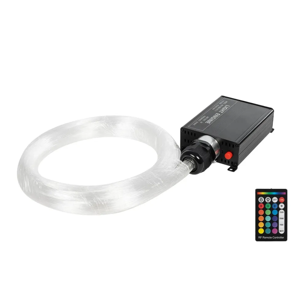 GLOBOSTAR® LUMOFIBRA 79613 Κιτ Συστήματος Οπτικής Ίνας με 150τεμ Φ1mm x Μ200cm & RF Ασύρματο Χειριστήριο LED 5W 200lm 1° AC 220-240V IP20 Πολύχρωμο RGB - Μ11.5 x Π9 x Υ4cm - 2 Χρόνια Εγγύηση