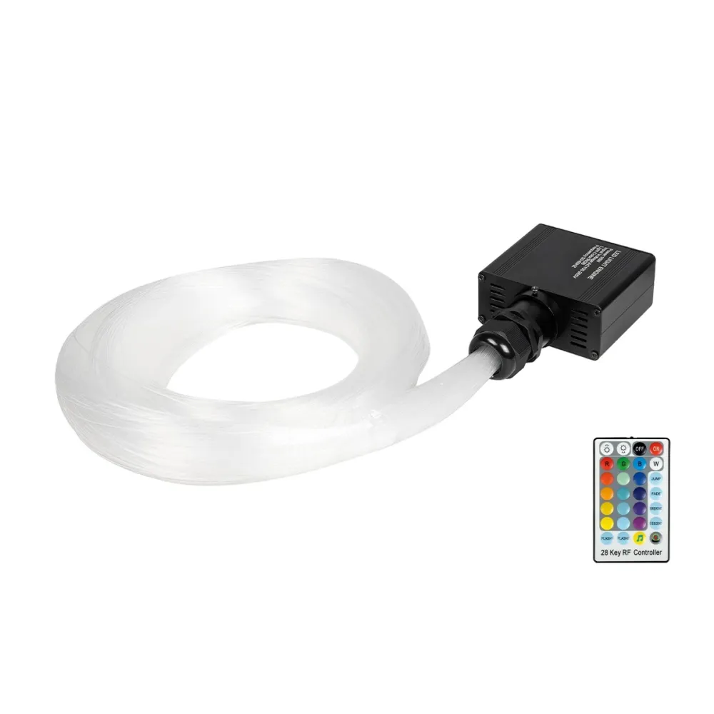 GLOBOSTAR® LUMOFIBRA 79614 Σύστημα Οπτικής Ίνας με RF Ασύρματο Χειριστήριο με 280 Οπτικές Ίνες Φ1mm Μήκους 2 Μέτρων LED 16W 1600lm 1° AC 220-240V IP20 Πολύχρωμο RGBW - Μ9 x Π8.5 x Υ4cm - 2 Χρόνια Εγγύηση