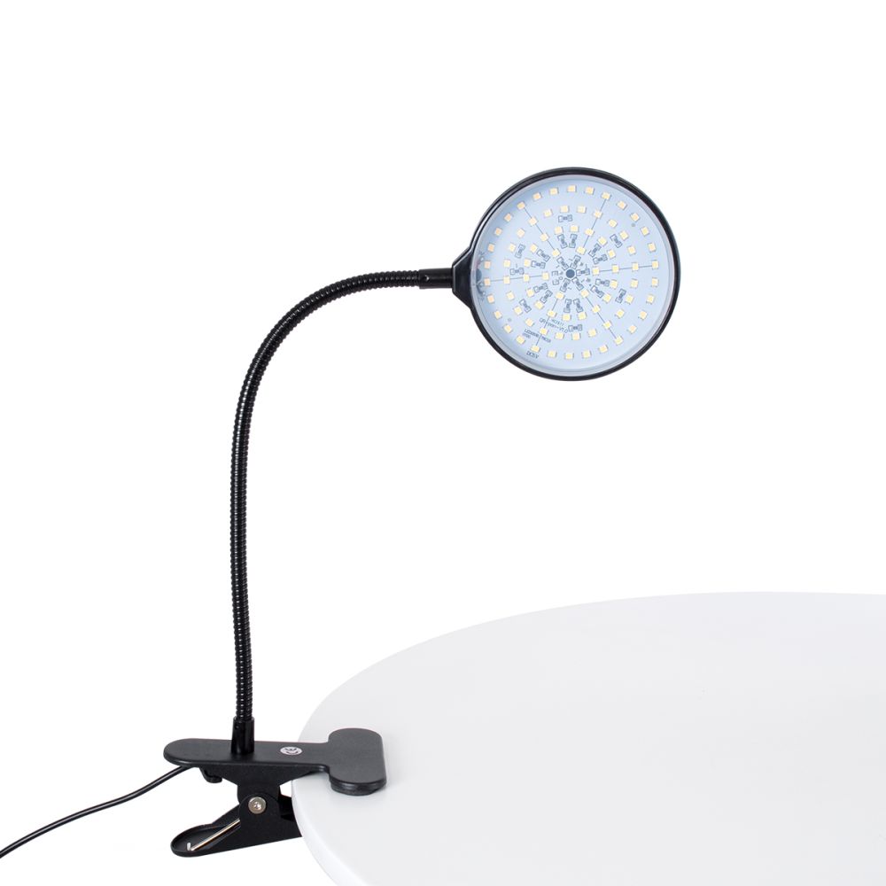 GLOBOSTAR® GROWME 79649 Φωτιστικό Ανάπτυξης Φυτών με Ενσωματωμένο Χειριστήριο LED 5W 200lm 160° DC 5V με USB 2.0 IP20 Πλήρους Φάσματος Θερμό Λευκό 3000K Dimmable - Sanan SMD Chip - Μαύρο - Μ10 x Π20 x Υ36cm - 2 Χρόνια Εγγύηση