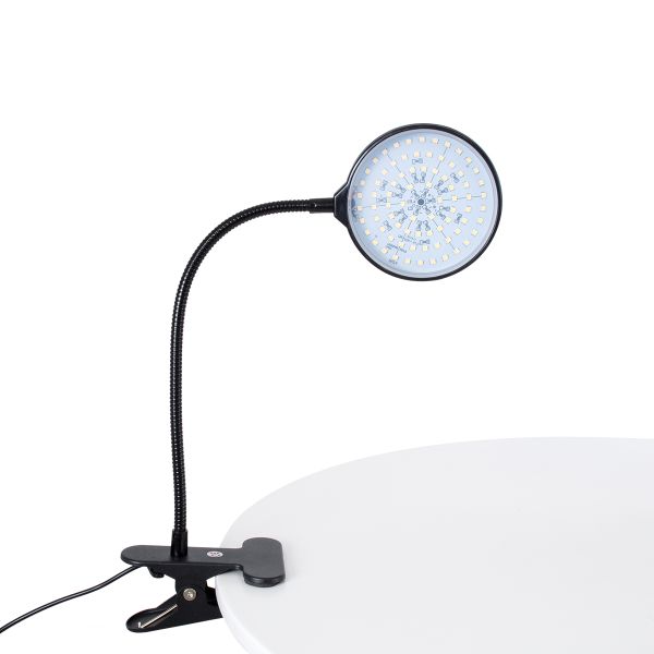 GLOBOSTAR® GROWME 79649 Φωτιστικό Ανάπτυξης Φυτών με Ενσωματωμένο Χειριστήριο LED 5W 200lm 160° DC 5V με USB 2.0 IP20 Πλήρους Φάσματος Θερμό Λευκό 3000K Dimmable - Sanan SMD Chip - Μαύρο - Μ10 x Π20 x Υ36cm - 2 Χρόνια Εγγύηση