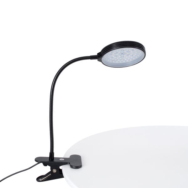 GLOBOSTAR® GROWME 79649 Φωτιστικό Ανάπτυξης Φυτών με Ενσωματωμένο Χειριστήριο LED 5W 200lm 160° DC 5V με USB 2.0 IP20 Πλήρους Φάσματος Θερμό Λευκό 3000K Dimmable - Sanan SMD Chip - Μαύρο - Μ10 x Π20 x Υ36cm - 2 Χρόνια Εγγύηση