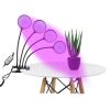 GloboStar® 79654 Grow Light Full Spectrum LED Φωτιστικό Ανάπτυξης Φυτών Γλάστρας με 4 Κινούμενες Κεφαλές & Βάση Clip SMD 2835 20W 160° DC 5V IP20 με Dimmer & Timer Εσωτερικού Χώρου για Κάλυψη Επιφάνειας 1m x 1m Πλήρους Φάσματος Φωτισμού