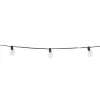 GLOBOSTAR® TWILIGHT 79669 Μοντέρνο Φωτιστικό Κήπου Γιρλάντα 14.5m με 50 Λάμπες LED 30W 2700lm 360° DC 3.6V με Φωτοβολταϊκό Panel 5.5V 5W & Επαναφορτιζόμενη Μπαταρία Li-ion 3.7V 3x18650 6600mAh Αδιάβροχο IP65 Θερμό Λευκό 2700Κ Dimmable - Sanan SMD Chip