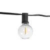 GLOBOSTAR® TWILIGHT 79669 Μοντέρνο Φωτιστικό Κήπου Γιρλάντα 14.5m με 50 Λάμπες LED 30W 2700lm 360° DC 3.6V με Φωτοβολταϊκό Panel 5.5V 5W & Επαναφορτιζόμενη Μπαταρία Li-ion 3.7V 3x18650 6600mAh Αδιάβροχο IP65 Θερμό Λευκό 2700Κ Dimmable - Sanan SMD Chip