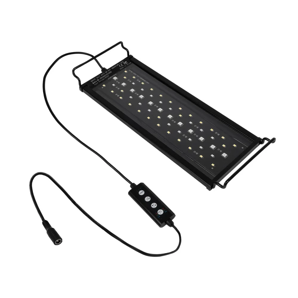 GLOBOSTAR® AQUARIUS 79678 Φωτιστικό Ενυδρείου με Ενσωματωμένο Χειριστήριο LED 12W 600lm 120° AC 220-240V Αδιάβροχο IP44 Πολύχρωμο RGBW Dimmable - Sanan SMD Chip - Μαύρο - Μ30 x Π11 x Υ3cm - 2 Χρόνια Εγγύηση