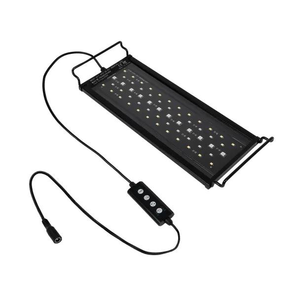 GLOBOSTAR® AQUARIUS 79678 Φωτιστικό Ενυδρείου με Ενσωματωμένο Χειριστήριο LED 12W 600lm 120° AC 220-240V Αδιάβροχο IP44 Πολύχρωμο RGBW Dimmable - Sanan SMD Chip - Μαύρο - Μ30 x Π11 x Υ3cm - 2 Χρόνια Εγγύηση