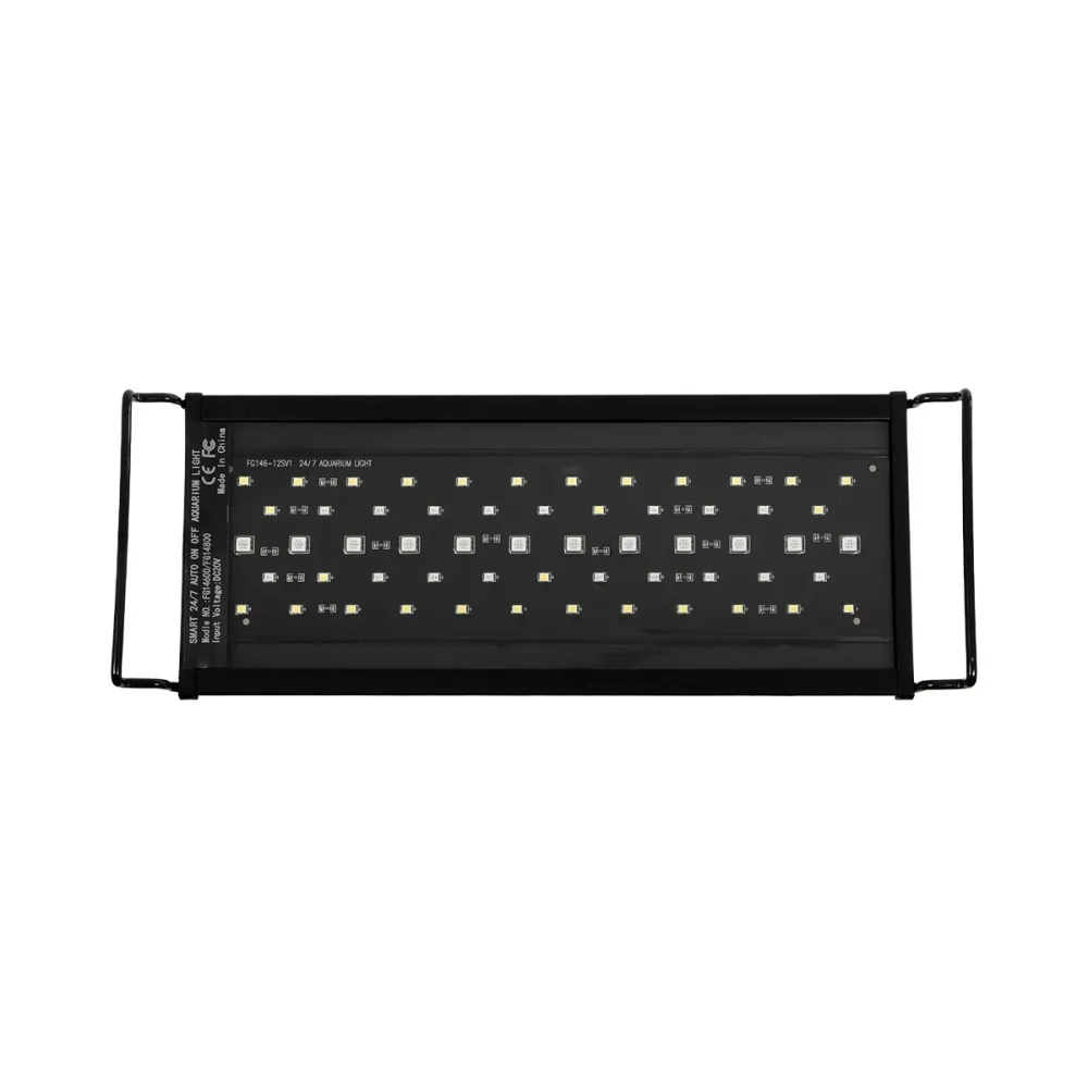 GLOBOSTAR® AQUARIUS 79678 Φωτιστικό Ενυδρείου με Ενσωματωμένο Χειριστήριο LED 12W 600lm 120° AC 220-240V Αδιάβροχο IP44 Πολύχρωμο RGBW Dimmable - Sanan SMD Chip - Μαύρο - Μ30 x Π11 x Υ3cm - 2 Χρόνια Εγγύηση