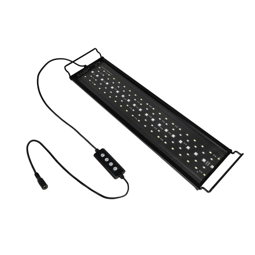 GLOBOSTAR® AQUARIUS 79679 Φωτιστικό Ενυδρείου με Ενσωματωμένο Χειριστήριο LED 16W 800lm 120° AC 220-240V Αδιάβροχο IP44 Πολύχρωμο RGBW Dimmable - Sanan SMD Chip - Μαύρο - Μ45 x Π11 x Υ3cm - 2 Χρόνια Εγγύηση