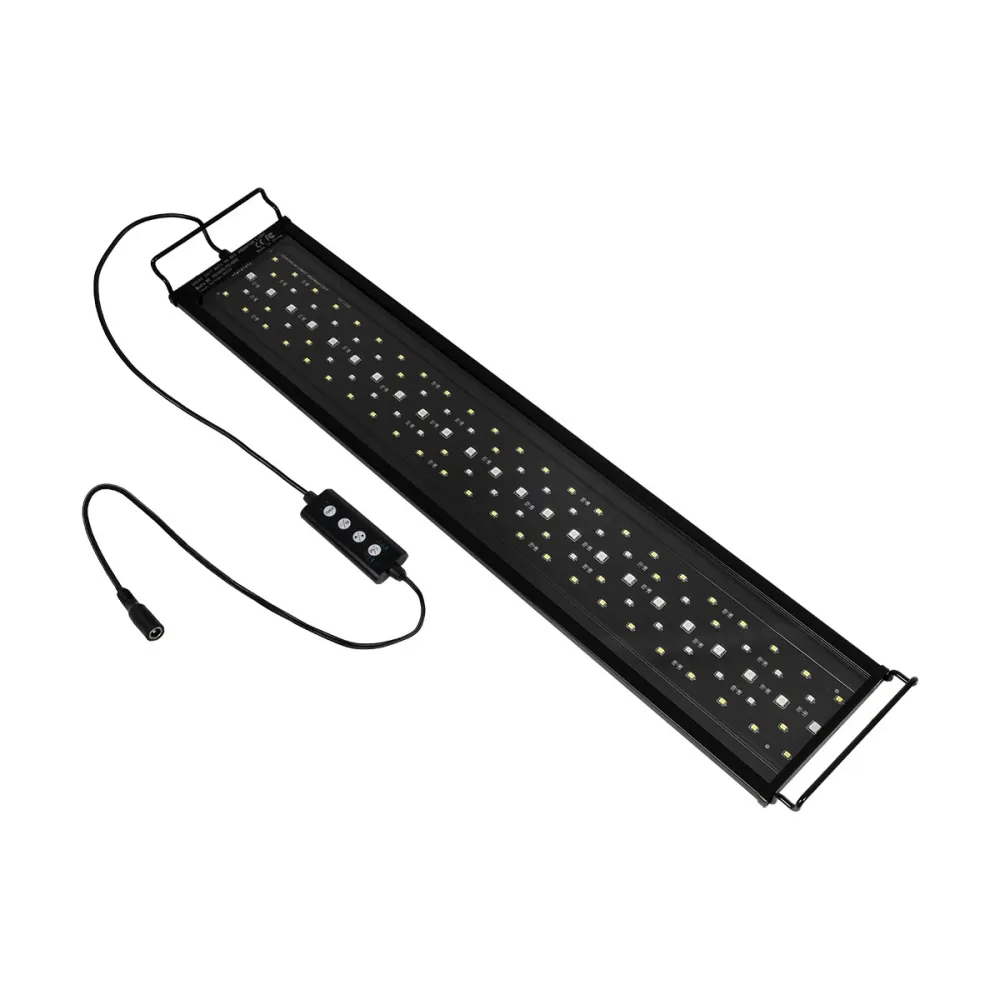GLOBOSTAR® AQUARIUS 79680 Φωτιστικό Ενυδρείου με Ενσωματωμένο Χειριστήριο LED 19W 950lm 120° AC 220-240V Αδιάβροχο IP44 Πολύχρωμο RGBW Dimmable - Sanan SMD Chip - Μαύρο - Μ60 x Π11 x Υ3cm - 2 Χρόνια Εγγύηση