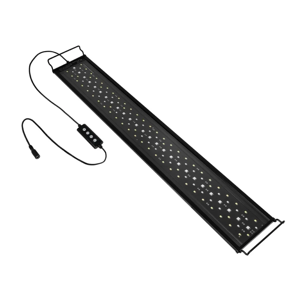 GLOBOSTAR® AQUARIUS 79681 Φωτιστικό Ενυδρείου με Ενσωματωμένο Χειριστήριο LED 22W 1100lm 120° AC 220-240V Αδιάβροχο IP44 Πολύχρωμο RGBW Dimmable - Sanan SMD Chip - Μαύρο - Μ75 x Π11 x Υ3cm - 2 Χρόνια Εγγύηση