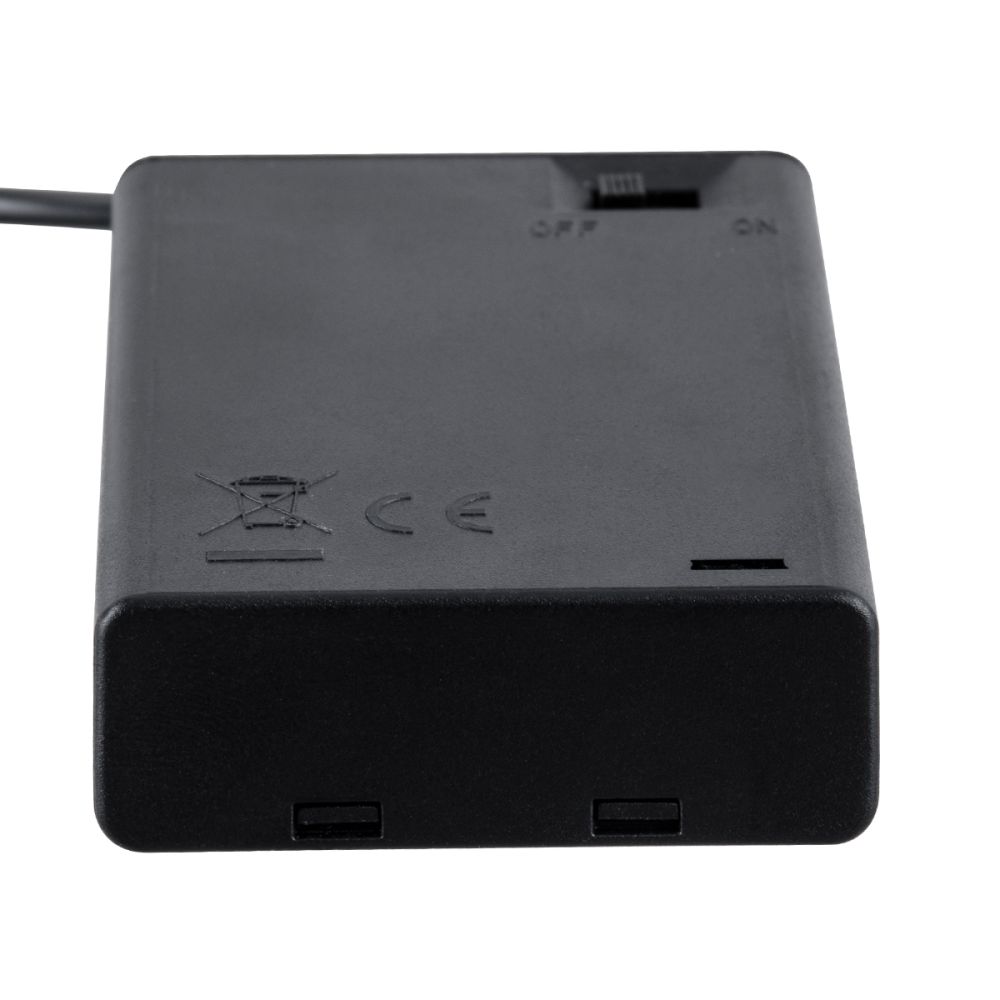 GLOBOSTAR® USBGARLAND 79791 Κουτί Τροφοδοσίας με USB & Διακόπτη On/Off για Γιρλάντες LED DC 5V με 3xAA Μπαταρίες IP44 - Μαύρο - Μ6.8 x Π4.8 x Υ1.8cm