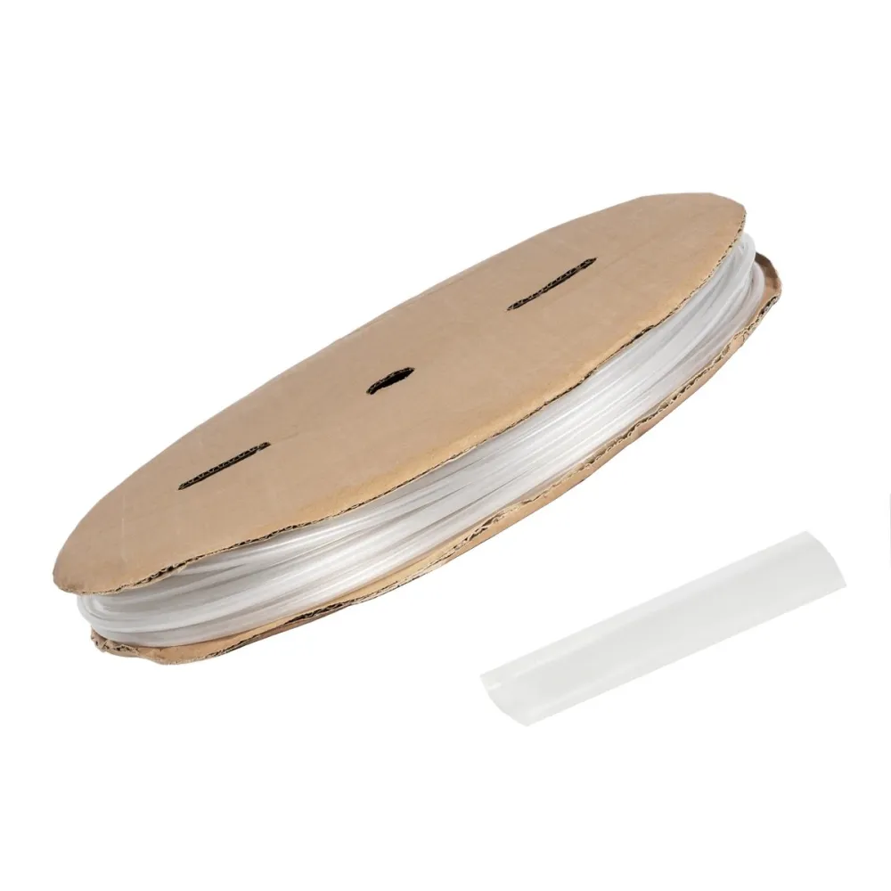 GLOBOSTAR® SHRINKTUBE 79811 Θερμοσυστελλόμενο Μακαρόνι Στεγανοποίησης για Neon Flex LED Αδιάβροχο IP65 - Διάφανο - Μ1000 x Π0.6 x Υ0.6cm/Π1 x Υ1cm