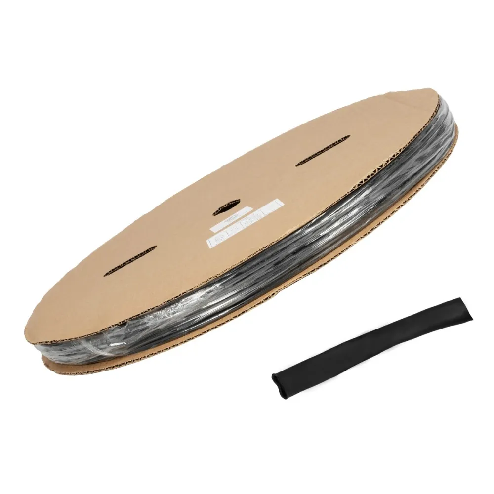 GLOBOSTAR® SHRINKTUBE 79815 Θερμοσυστελλόμενο Μακαρόνι Στεγανοποίησης για Neon Flex LED Αδιάβροχο IP65 - Μαύρο Ματ - Μ100 x Π0.3 x Υ0.3cm/Π0.15 x Υ0.15cm