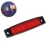 GLOBOSTAR® SIDEMARKER 79901 Φώτα Όγκου Οχημάτων LED 1.5W 75lm 120° DC 10-30V Αδιάβροχο IP66 Κόκκινο - 6 x SMD2835 Sanan Chip - Μ9.5 x Π2 x Υ1.1cm - 1 Χρόνο Εγγύηση