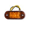 GloboStar® 79908 Πλευρικά Φώτα Όγκου Φορτηγών LED 2xSMD2835 DC 10-30V 2W 134lm IP66 Πορτοκαλί - Μ6.5 x W3 x H1.8cm