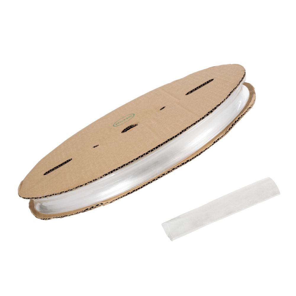 GLOBOSTAR® SHRINKTUBE 79968 Θερμοσυστελλόμενο Μακαρόνι Στεγανοποίησης για Neon Flex LED Αδιάβροχο IP65 - Διάφανο - Μ1000 x Π2 x Υ2cm/Π1 x Υ1cm - Ρολό 100 Μέτρων