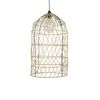 GLOBOSTAR® NETI 205-0025 Boho Κρεμαστό Φωτιστικό Οροφής με Ντουί 1 x E27 AC 220-240V IP20 - Μπεζ - M35 x Π35 x Υ63cm