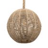 GLOBOSTAR® MANDALA 00731 Boho Κρεμαστό Φωτιστικό Οροφής με Ντουί 1 x E27 AC 220-240V IP20 - Μπεζ - Μ30 x Π30 x Y30cm