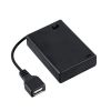 GLOBOSTAR® USBGARLAND 79791 Κουτί Τροφοδοσίας με USB & Διακόπτη On/Off για Γιρλάντες LED DC 5V με 3xAA Μπαταρίες IP44 - Μαύρο - Μ6.8 x Π4.8 x Υ1.8cm