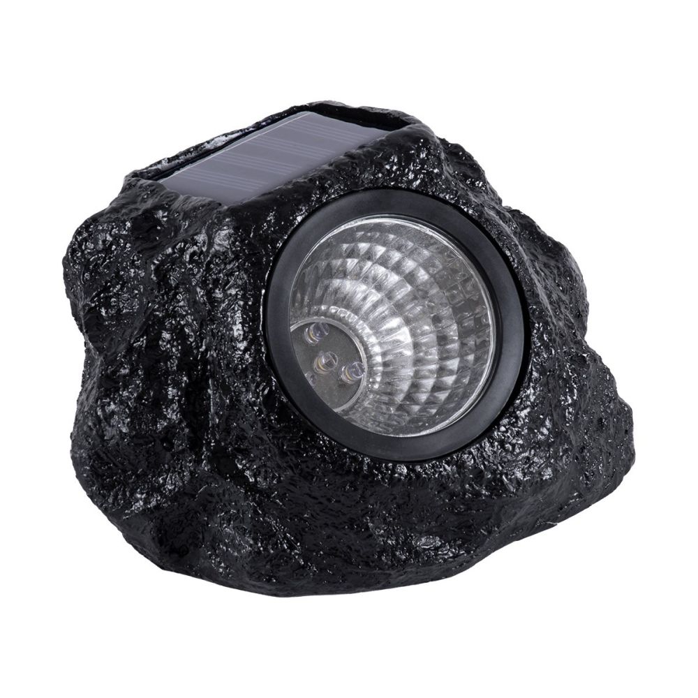 GLOBOSTAR® ROCHLIGHT 71509 Διακοσμητικό Φωτιστικό Κήπου LED 1W 40lm 120° DC 5V με Φωτοβολταϊκό Panel 5V 0.1W & Επαναφορτιζόμενη Μπαταρία Li-ion 3.2V 600mAh Αδιάβροχο IP65 Θερμό Λευκό 2700K - Μ15 x Π12 x Υ10cm - 2 Χρόνια Εγγύηση