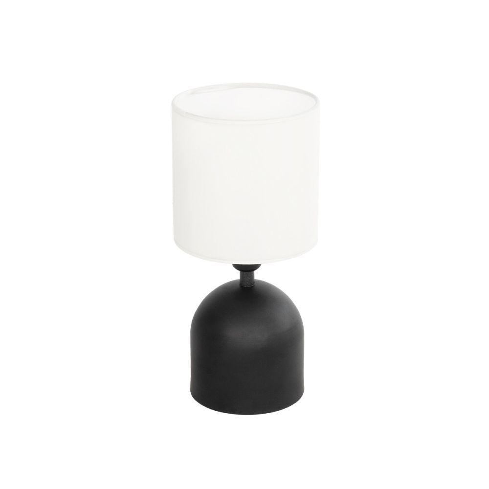 GLOBOSTAR® LOREN 204-0138 Μοντέρνο Επιτραπέζιο Φωτιστικό Πορτατίφ με Ντουί 1 x E14 AC 220-240V IP20 - Μαύρο & Εκρού - Μ15,5 x Π15,5 x Υ33cm