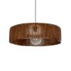 GLOBOSTAR® KYCLOS 203-0045 Boho Κρεμαστό Φωτιστικό Οροφής με Ντουί 1 x E27 AC 220-240V IP20 - Καφέ - M55 x Π55 x Υ20cm