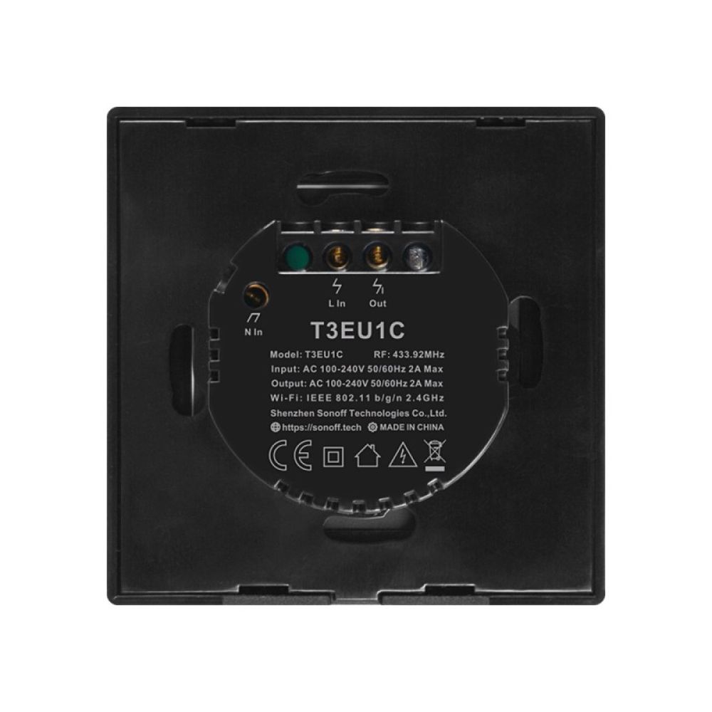 ΠΡΟΣΦΟΡΑ GloboStar® 80018 SONOFF T3EU1C-TX-EU-R2 - Wi-Fi Smart Wall Touch Button Switch 1 Way TX GR Series