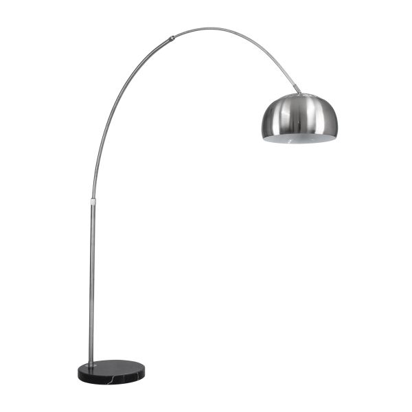 GLOBOSTAR® PRAGUE 00990 Μοντέρνο Επιδαπέδιο Φωτιστικό με Ντουί 1 x E27 AC 220-240V IP20 - Νίκελ Βούρτσας - Μ210 x Π45 x Υ220cm