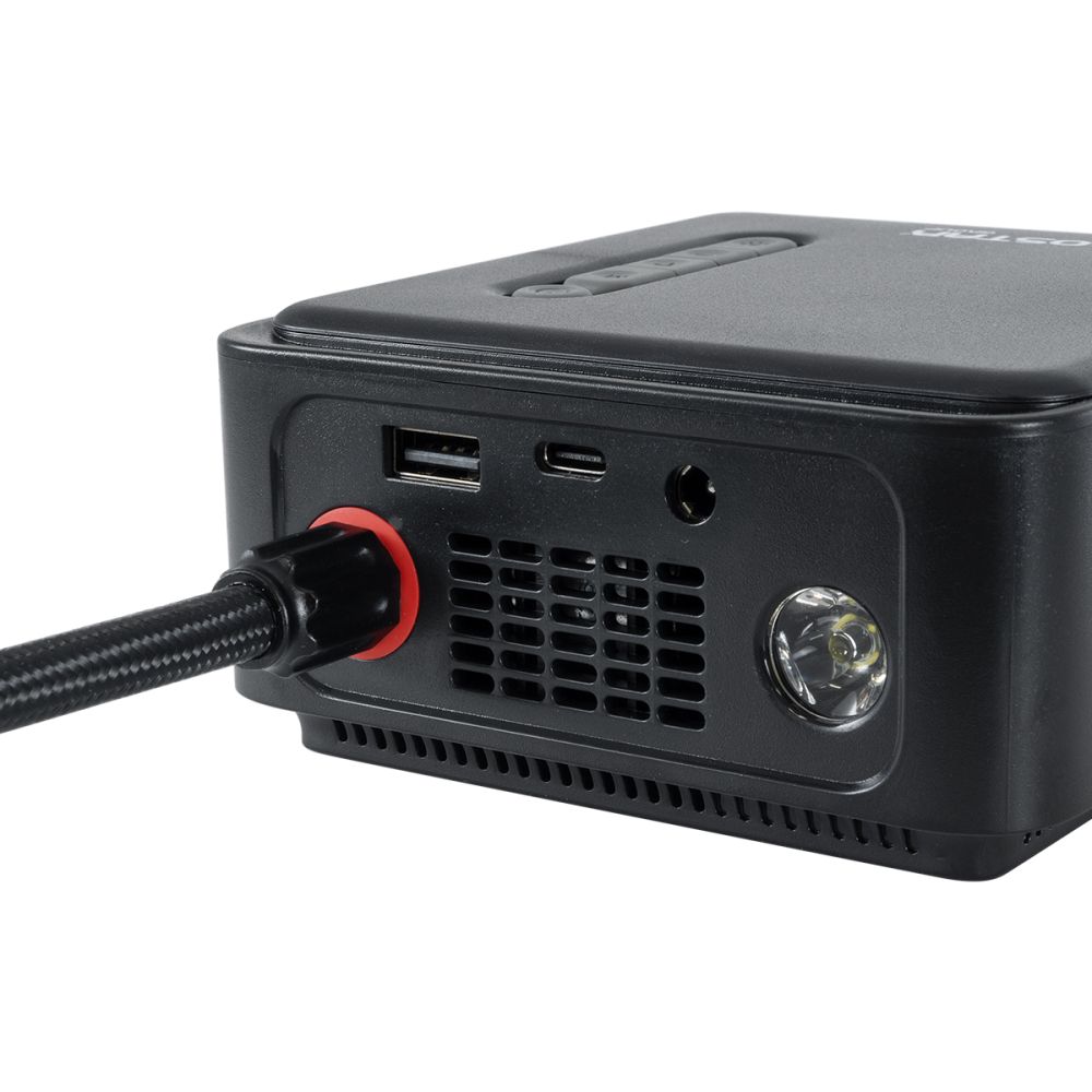 GloboStar® 81490 Φορητή Επαναφορτιζόμενη Ψηφιακή Τρόμπα - Κομπρέσορας Αέρος Αυτοκινήτου & Μοτοσυκλέτας - με Οθόνη LCD & Ενσωματωμένη Επαναφορτιζόμενη Μπαταρία Λιθίου 7800 mAh - Πίεση Αέρος Max 150 PSI - 5 Προγράμματα - Φακό LED - Power Bank με έξο