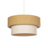 GLOBOSTAR® LIVA 203-0174 Μοντέρνο Κρεμαστό Φωτιστικό Οροφής με Ντουί 1 x E27 AC 220-240V IP20 - Μπεζ - Μ38 x Π38 x Υ30cm