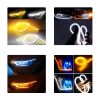 GLOBOSTAR® DRL 81724 Φώτα Ημέρας DRL & Φλας LED 8W/16W 700lm/1400lm 200° DC 12V Αδιάβροχο IP65 Ψυχρό Λευκό 6000K & Πορτοκαλί - Μ45 x Π1.3 x Υ1.3cm - Πακέτο 2 Τεμαχίων - 1 Χρόνο Εγγύηση