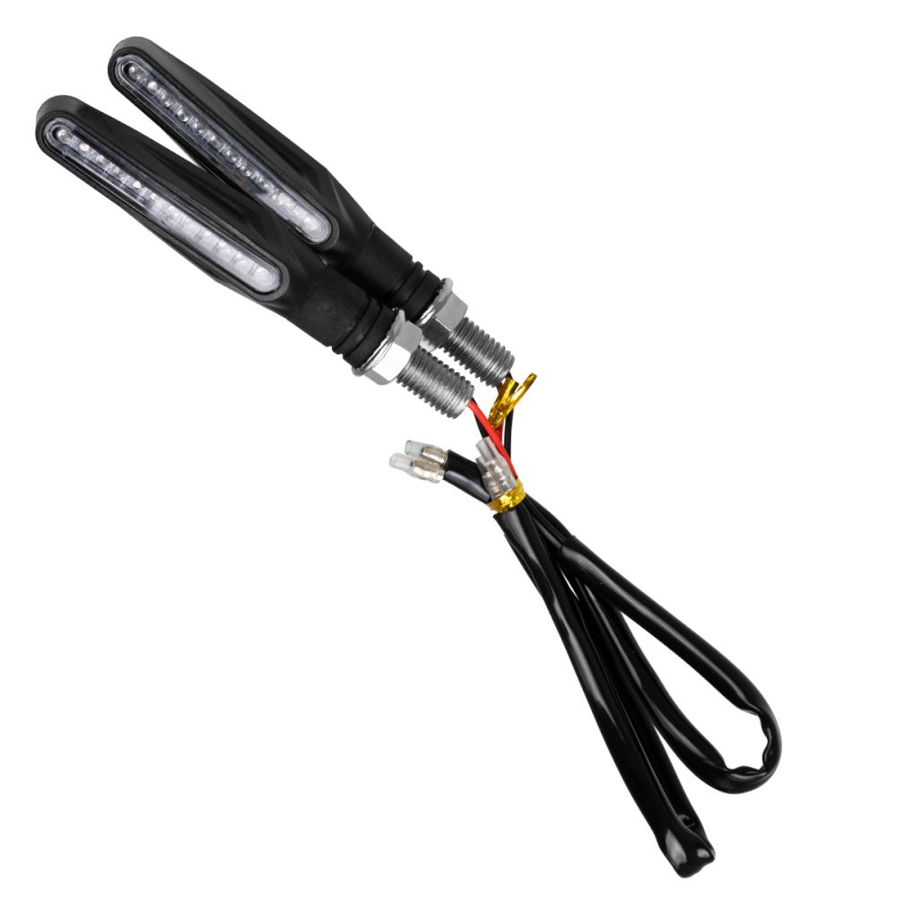 GLOBOSTAR® TURNLIGHT 81753 Φλας Μοτοσυκλέτας LED 1W/2W 110lm/220lm 120° DC 12V Αδιάβροχο IP65 Πορτοκαλί - Μ11 x Π2.3 x Υ1.9cm - Πακέτο 2 Τεμαχίων - 1 Χρόνο Εγγύηση