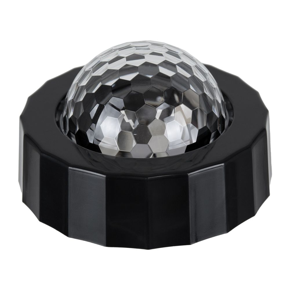 GloboStar® 81844 Φορητό Διακοσμητικό Φωτιστικό Ειδικών Φωτορυθμικών Εφέ PARTY Disco LED 3W DC 5V 300mAh Επαναφορτιζόμενο - Sound Activated - Καλώδιο Τροφοδοσίας USB - Βάση με Μαγνήτη - Πολύχρωμo RGB IP20 Μ7.5 x Π7.5 x Υ4.5cm