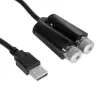GloboStar® 81845-DUAL Διακοσμητικό Φωτιστικό Ειδικών Φωτορυθμικών Εφέ PARTY Disco LASER DC 5V με Καλώδιο Τροφοδοσίας USB Κόκκινο IP20 Μ3.5 x Π3.5 x Υ21.5cm