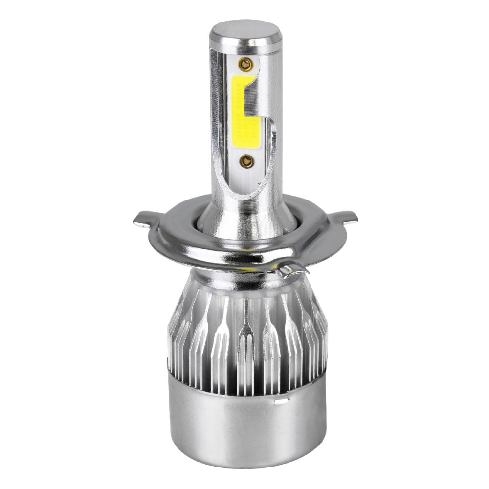 GLOBOSTAR® LEDKITC6 82002 Λάμπα H4 LED 24W/48W 3600lm/7200lm 360° DC 12-24V Αδιάβροχο IP65 Ψυχρό Λευκό 6000K - CREE COB Chip - Μ3.5 x Π3.5 x Υ9.5cm - Πακέτο 2 Τεμαχίων - 1 Χρόνο Εγγύηση