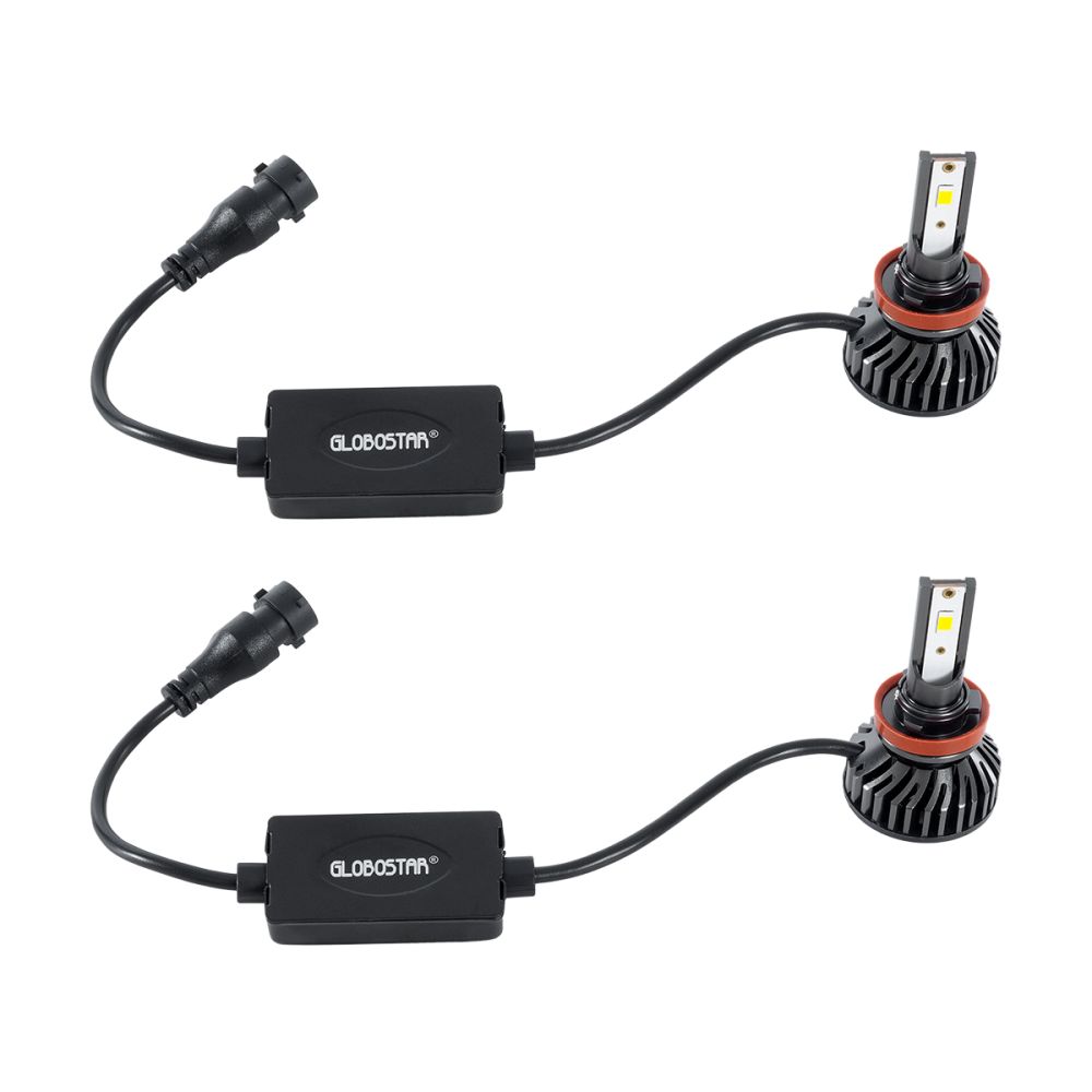 GloboStar® 82028 H16 F2 Line KIT Βασικού Φωτισμού Αυτοκινήτου & Φορτηγού 3rd Generation Can-Bus Series LED CREE CXB COB 30W/60W 3500lm/7000lm DC 12-24V Αδιάβροχο IP65 Ψυχρό Λευκό 6000K