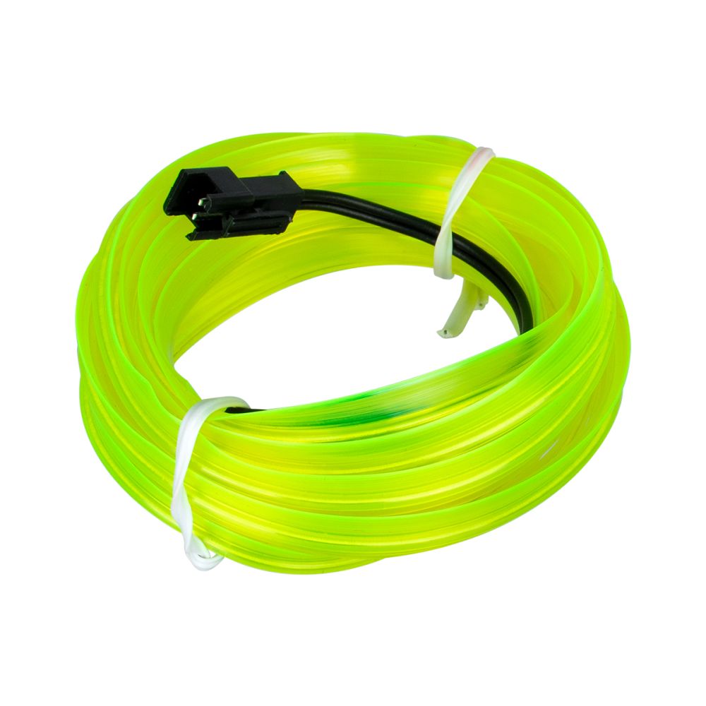 ΠΡΟΣΦΟΡΑ GloboStar® 82202 TUBE 360° Degree Διακοσμητική EL-Wire Neon Αυτοκινήτου Κορδόνι ΣΕΤ 3m 1W/3m 30lm/m 360° DC 12V με Βύσμα Αναπτήρα Αυτοκινήτου Αδιάβροχη IP68 Πράσινο Φωσφορούχο