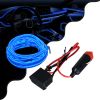 GloboStar® 82205 TUBE 360° Degree Διακοσμητική EL-Wire Neon Αυτοκινήτου Κορδόνι ΣΕΤ 3m 1W/3m 30lm/m 360° DC 12V με Βύσμα Αναπτήρα Αυτοκινήτου Αδιάβροχη IP68 Μπλε