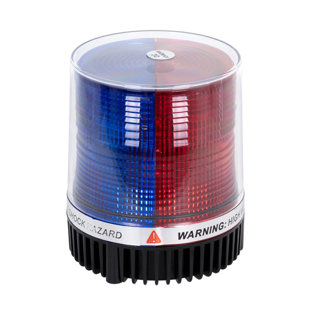 GloboStar® 85155 PRO Series Φάρος Σήμανσης Οχήματος Αστυνομίας για Αυτοκίνητα & Φορτηγά STROBE LED 10W DC 12-24V Αδιάβροχος IP65 Μπλε & Κόκκινο