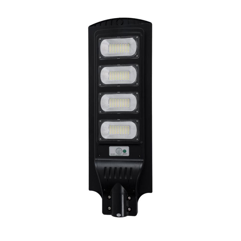 GloboStar® STREETA 85344 Professional LED Solar Street Light Αυτόνομο Ηλιακό Φωτιστικό Δρόμου 120W 6000lm 192 x LED SMD 5730 με Ενσωματωμένο Φωτοβολταϊκό Panel 6V 15W & Επαναφορτιζόμενη Μπαταρία Li-ion 3.2V 15000mAh με Αισθητήρα Ημέρας-Νύχτας & PI