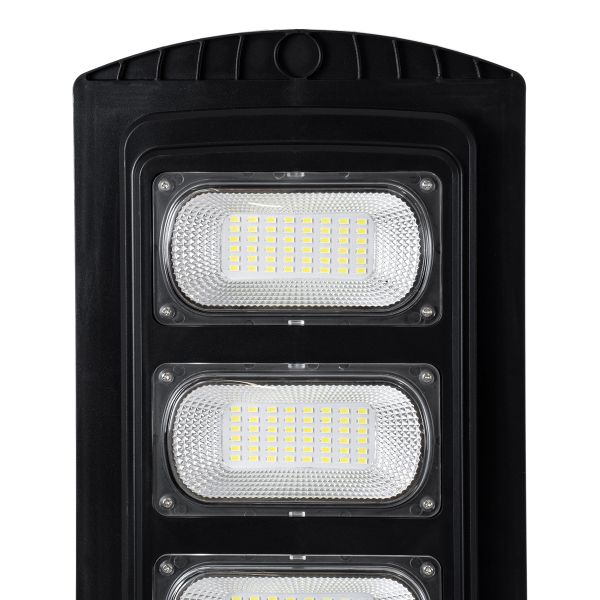 GloboStar® STREETA 85344 Professional LED Solar Street Light Αυτόνομο Ηλιακό Φωτιστικό Δρόμου 120W 6000lm 192 x LED SMD 5730 με Ενσωματωμένο Φωτοβολταϊκό Panel 6V 15W & Επαναφορτιζόμενη Μπαταρία Li-ion 3.2V 15000mAh με Αισθητήρα Ημέρας-Νύχτας & PI