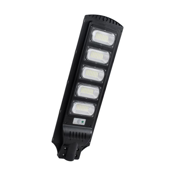 GloboStar® STREETA 85345 Professional LED Solar Street Light Αυτόνομο Ηλιακό Φωτιστικό Δρόμου 150W 1500lm 240 x LED SMD 5730 με Ενσωματωμένο Φωτοβολταϊκό Panel 6V 18W & Επαναφορτιζόμενη Μπαταρία Li-ion 3.2V 20000mAh με Αισθητήρα Ημέρας-Νύχτας & PI