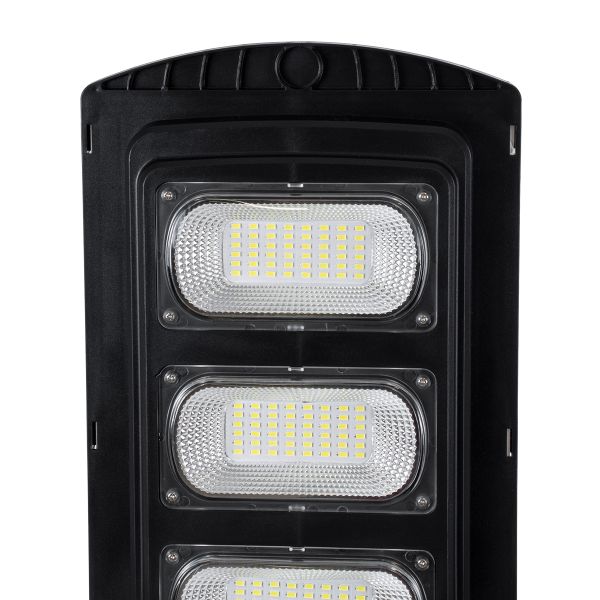 GloboStar® STREETA 85345 Professional LED Solar Street Light Αυτόνομο Ηλιακό Φωτιστικό Δρόμου 150W 7500lm 240 x LED SMD 5730 με Ενσωματωμένο Φωτοβολταϊκό Panel 6V 18W & Επαναφορτιζόμενη Μπαταρία Li-ion 3.2V 20000mAh με Αισθητήρα Ημέρας-Νύχτας & PI