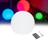 GloboStar® GARDENGLOW 85360 Μοντέρνο Φωτιστικό Κήπου Μπάλα LED Globe 5W Φ10 Επαναφορτιζόμενο Μπαταρίας με Καλώδιο USB - Φορτιστή και Ασύρματο Χειριστήριο IR Αδιάβροχο IP68 Πολύχρωμο RGBW