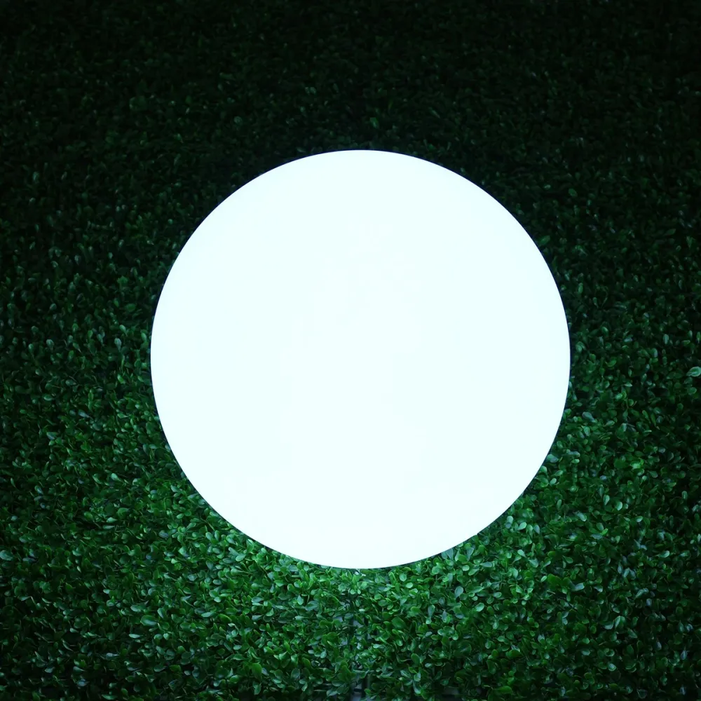 GloboStar® GARDENGLOW 85360 Μοντέρνο Φωτιστικό Κήπου Μπάλα LED Globe 5W Φ10 Επαναφορτιζόμενο Μπαταρίας με Καλώδιο USB - Φορτιστή και Ασύρματο Χειριστήριο IR Αδιάβροχο IP68 Πολύχρωμο RGBW