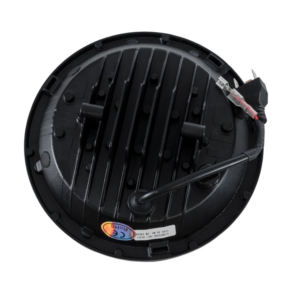 GloboStar® 85417 Σετ 2 x Φανάρια JEEP WRANGLER 7'' Ιντσών Βασικού Φωτισμού H/L με Ring Light DRL LED CREE CXB COB 75W 12000lm DC 10-30V Αδιάβροχα IP67 Ψυχρό Λευκό 6000K