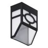 GloboStar® 85707 ΣΕΤ 4 Τεμαχίων Αυτόνομα Ηλιακά Φωτιστικά Τοίχου Μαύρα-Λευκά LED SMD 1W 100lm με Ενσωματωμένη Μπαταρία 600mAh - Φωτοβολταϊκό Πάνελ με Αισθητήρα Ημέρας-Νύχτας Αδιάβροχα IP65 Θερμό Λευκό 3000K