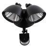 GloboStar® 85712 Μαύρο Αυτόνομο Ηλιακό Φωτιστικό LED SMD 10W 150lm με Ενσωματωμένη Μπαταρία 1200mAh - Φωτοβολταϊκό Πάνελ με Αισθητήρα Ημέρας-Νύχτας και PIR Αισθητήρα Κίνησης Αδιάβροχο IP54 Ψυχρό Λευκό 6000K